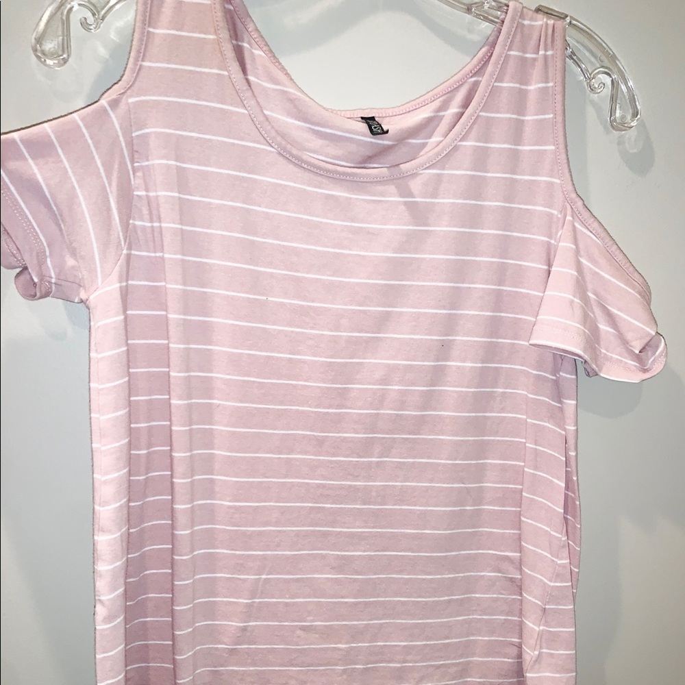 striped off the shoulder top